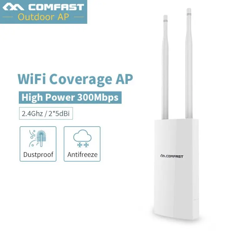 Comfast высокой мощности наружный атмосферостойкий 27dbm 300 Мбит/с беспроводной Wi Fi