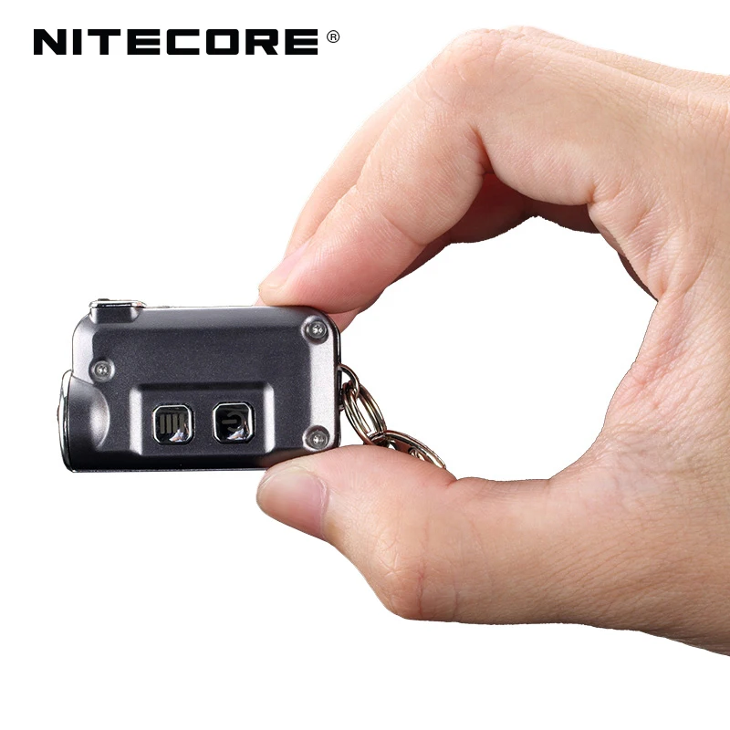Микро USB зарядка Nitecore TINI 380 люмен мини металлик брелок Светильник Встроенный 280