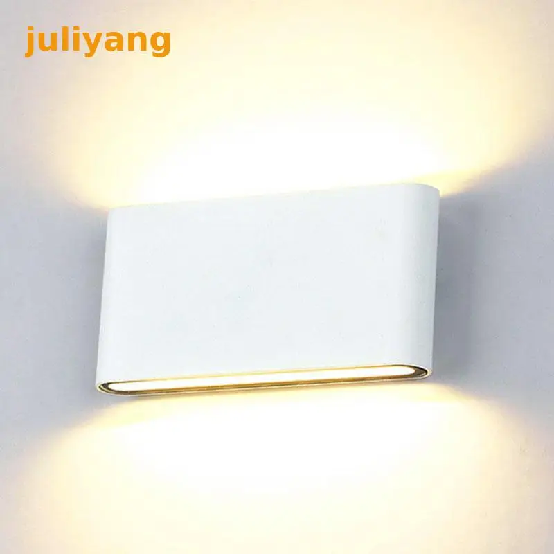 EHOME Outdoor indoor Wall light Waterproof 6W 12W AC85 265V COB Led Sconces Modern Home Lighting white black Decoration|led sconce|wall