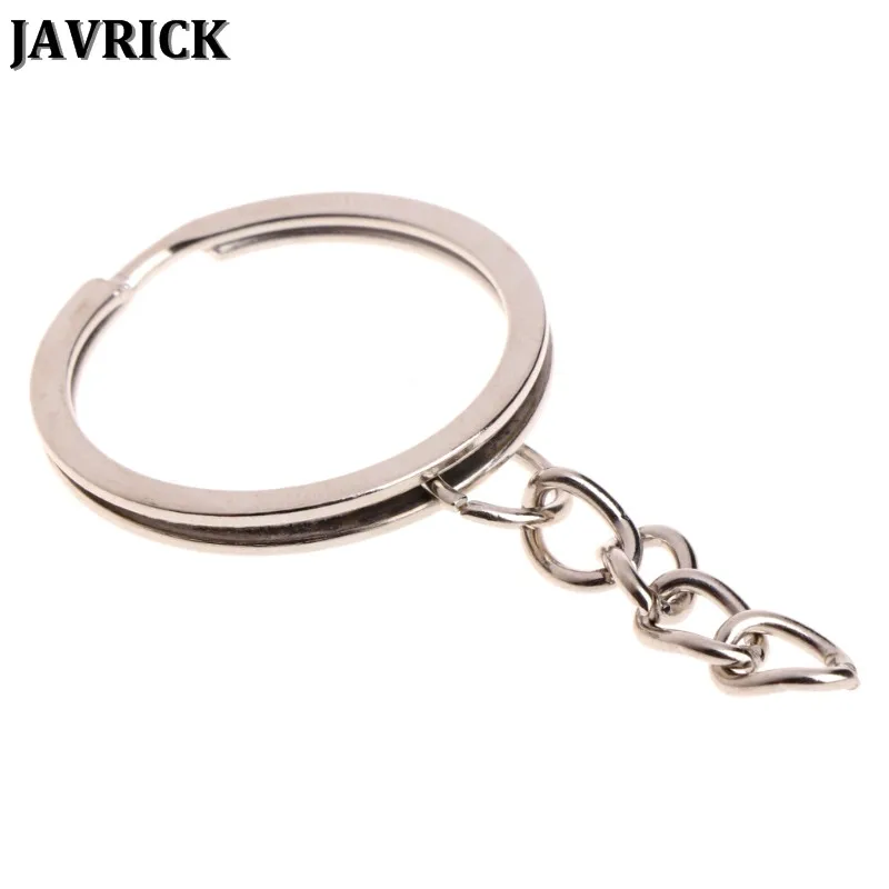 JAVRICK 50 шт. брелок из нержавеющей стали брелок Портативный короткий обруч Металлическая петля открытый