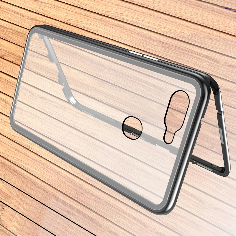 Роскошный Магнитный флип чехол для OPPO R15 Dream Mirror Edition R17 PC Border прозрачный из