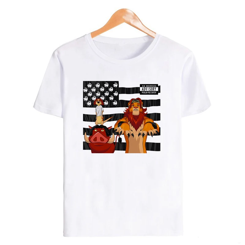 HAKUNA MATATA No pobes Advisory Король Лев Simba лучший друг для женщин Графические футболки harajuku