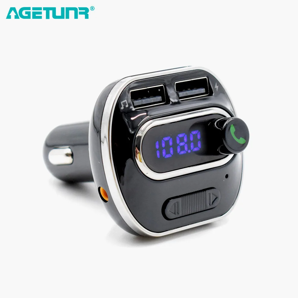 AGETUNR T19 Bluetooth 4 1 автомобильный комплект громкой связи MP3 плеер fm передатчик 2 USB 5V 3.4A