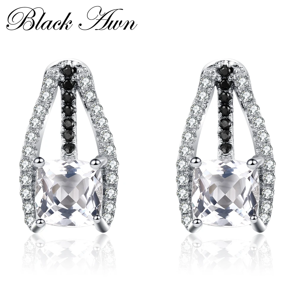

2021 New 925 Sterling Silver Fine Jewelry Trendy Engagement Stud Earring for Women Female Wedding Earrings T045