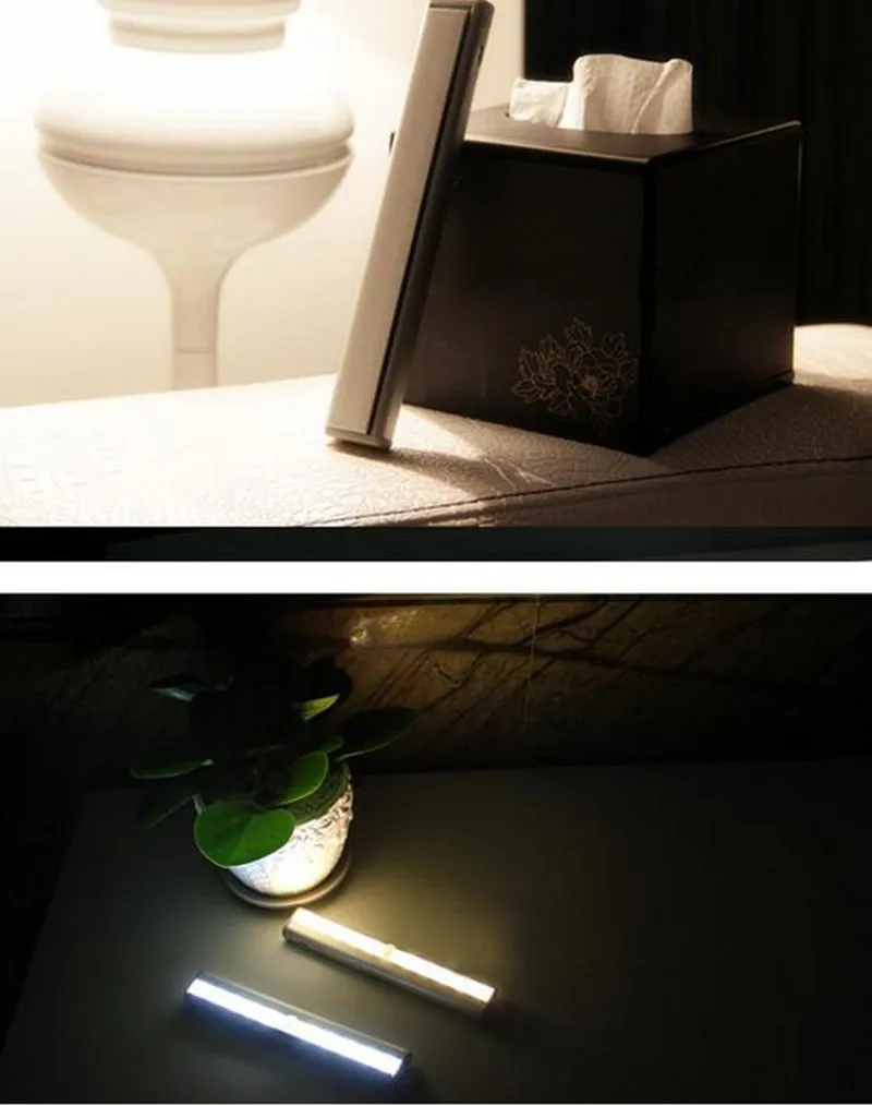 ИК лампа с датчиком движения 10 светодиодов|cabinet light|tube lightcool white |