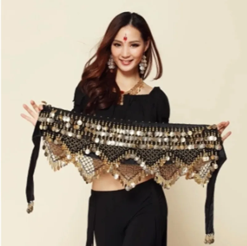 

New Style coins belly dance waist chain hip scarf bellydance belt, 9 colors for your choice.
