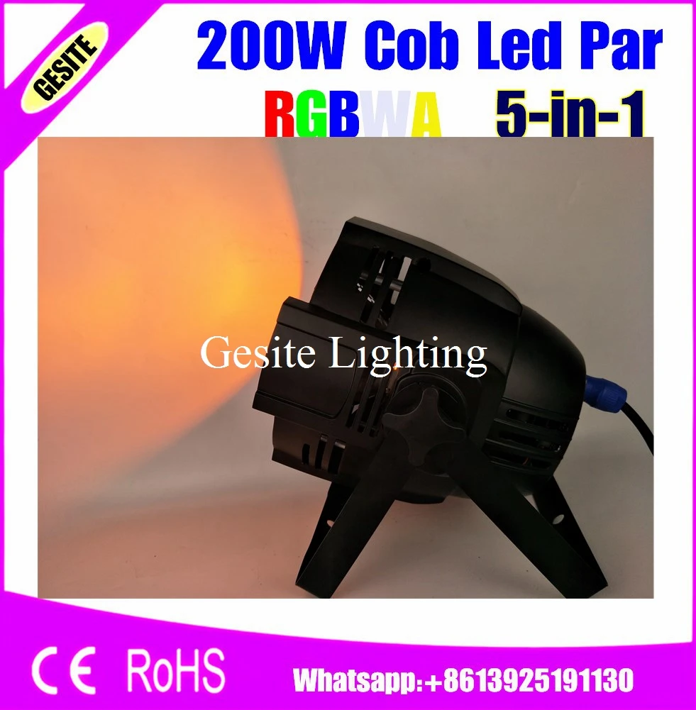 2 шт./лот 200 Вт RGBWA Par 64 COB LED Light корпус Blacklight dj light|led par light|par lightcob led |