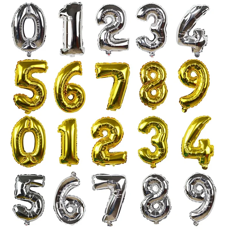 1 шт. 16 дюймовые фольгированные шары с буквенным номером I Love You для дня рождения