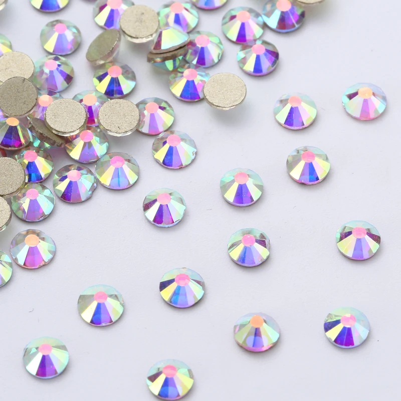 Gold bottom SS3-SS30 Sizes 1440pcs Glass Nail Rhinestones For Nails 3D Art Decoration Gems Crystals Strass Rhinestone | Красота и