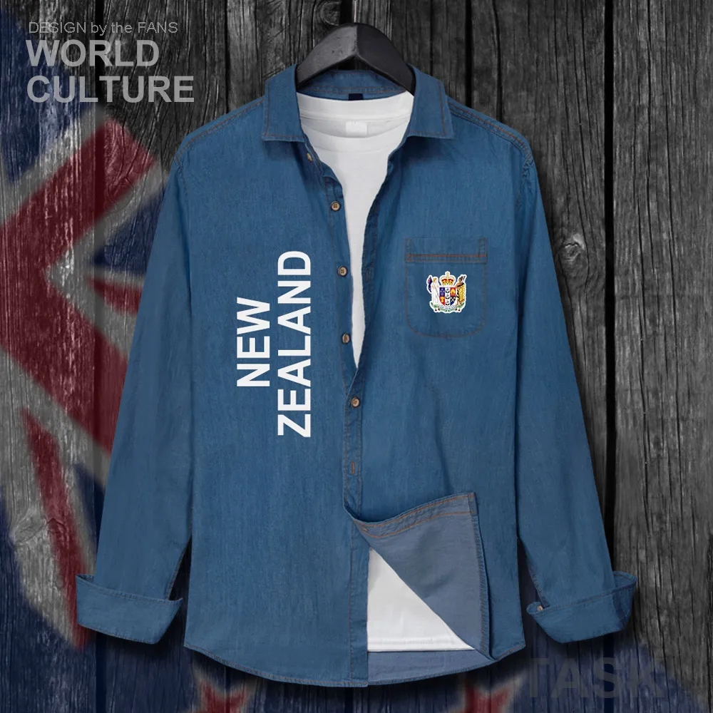 Новая Зеландия Zealander NZ NZL Мужская осенняя куртка хлопковая джинсовая рубашка с