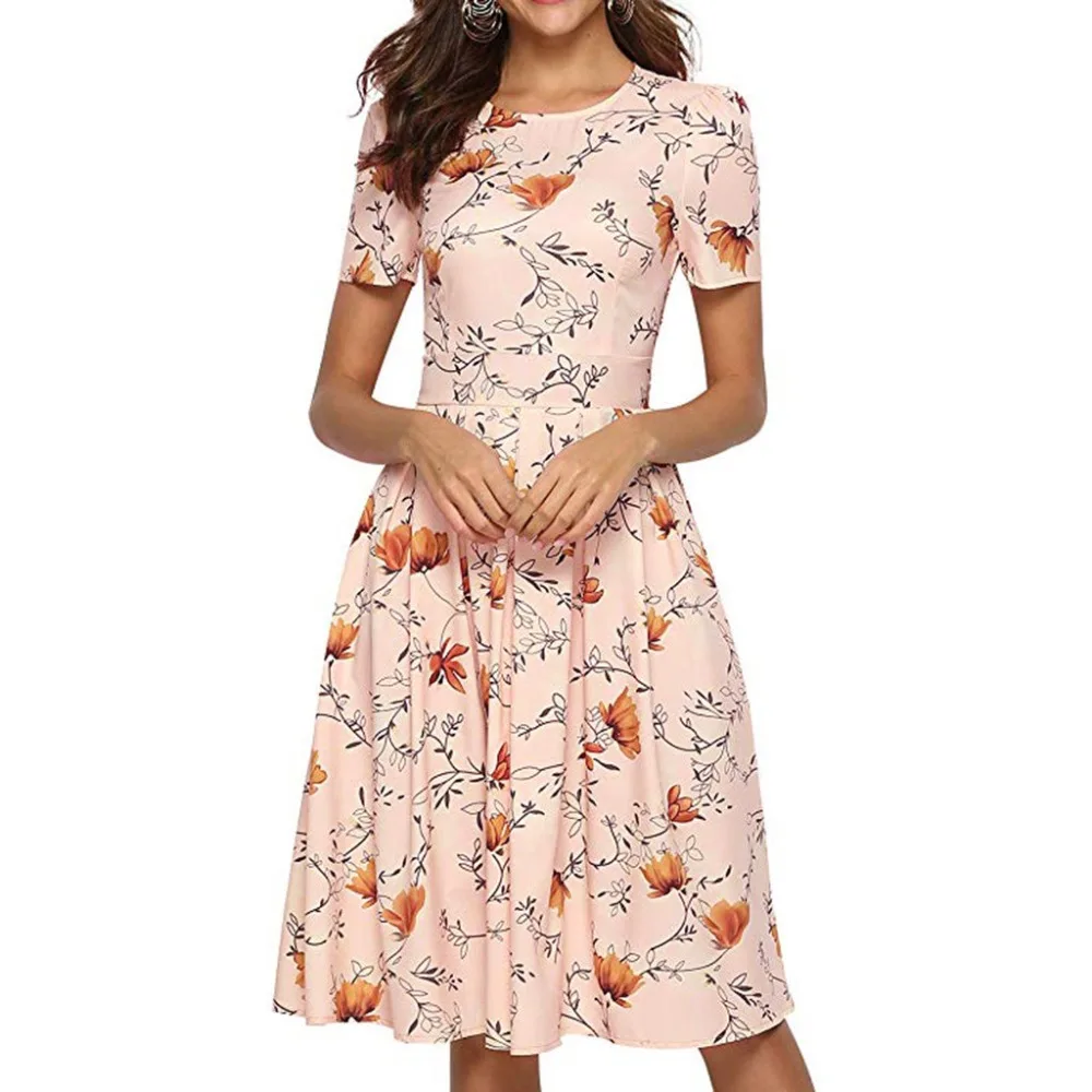 MIARHB сексуальное платье с цветочным принтом для женщин Boho вечерние платья летняя