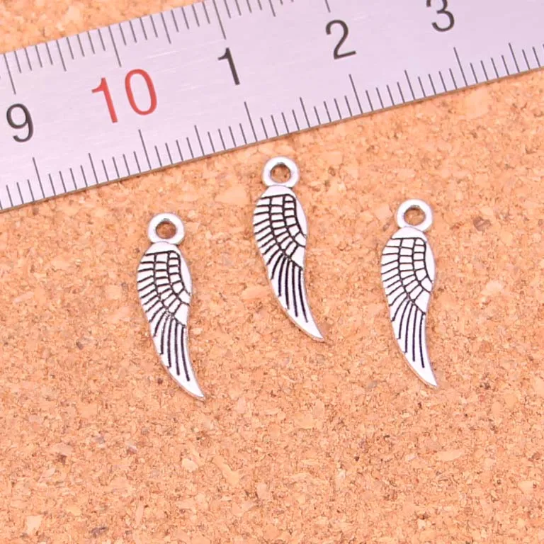 300Pcs Antique Silver Plated angel wings Charms Diy Handmade Jewelry Findings Accessories 19mm | Украшения и аксессуары