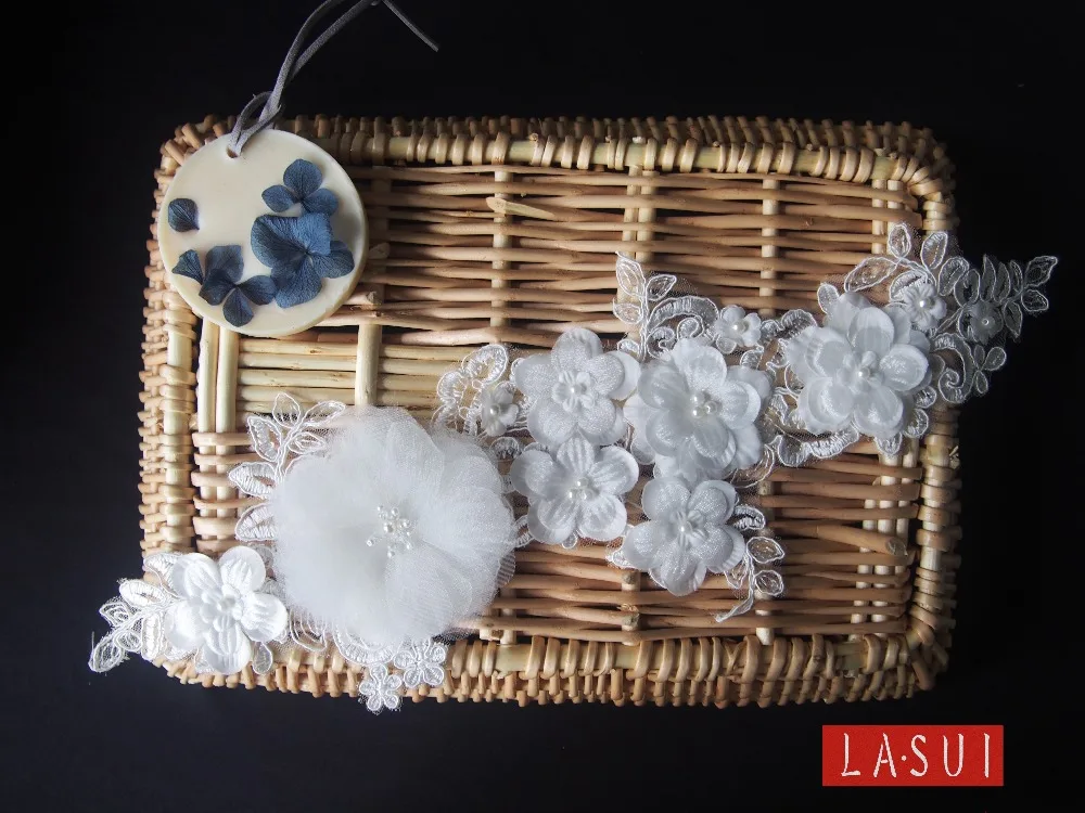 LASUI Новое поступление 5 шт. 3d Цветы модное украшение Кружевная аппликация