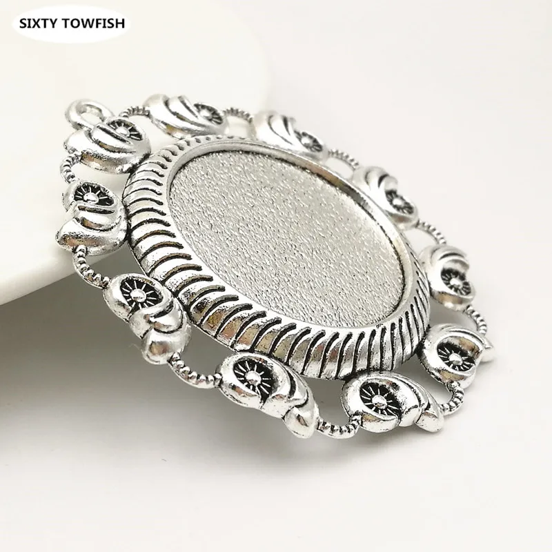 20pcs/lot 37x39MM Inner:25mm Alloy/Metal Antique Bronze Conch Blank Tray Pendant Base Bezel Settings for Glass or Stickers | Украшения и