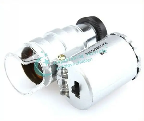 Mini 60X Jewelry Loupe jewelry tool Lighted Magnifier Microscope Hot Free Shipping | Инструменты