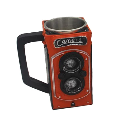 Camera Red Креативная керамическая чашка, ручная роспись, 3D кружка, кофейная молочная чашка, кактус, Забавный монстр, Офисная домашняя чашка, емкость 301-400 мл - Color: Camera Red