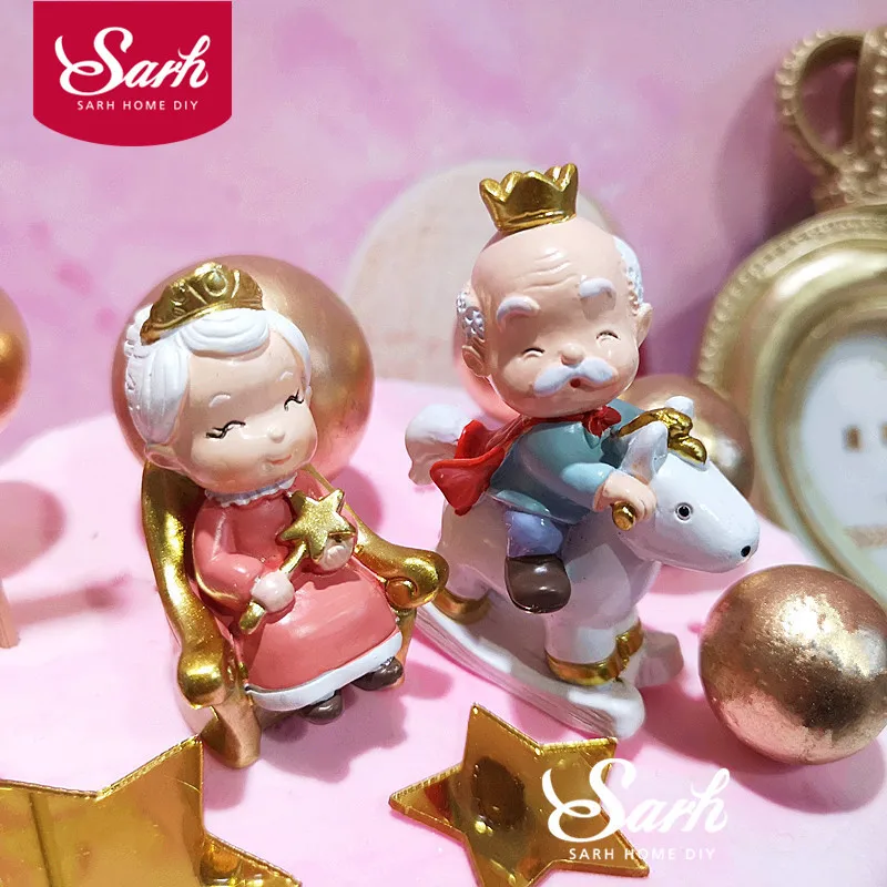 Прекрасная Корона Дед Мороз лошадь качалка звезда торт украшения для дня