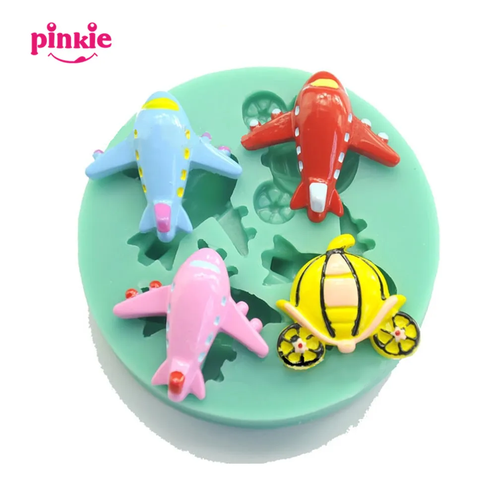 Тыква автомобиль и самолет помадной формы смолы глины шоколада конфеты