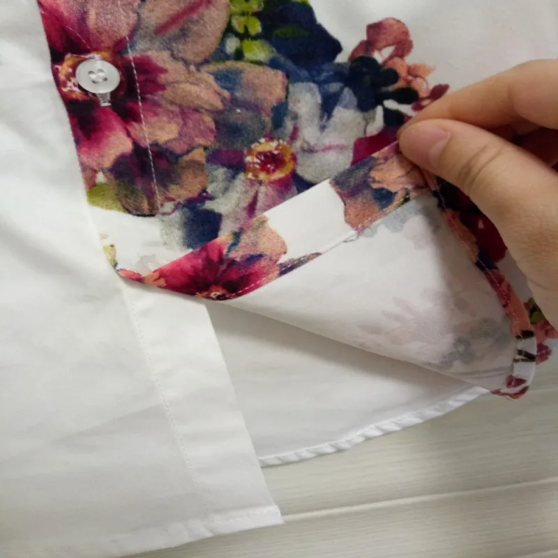2019 new Chinese style boy long-sleeved shirt simulation printing cotton children's small gentleman spring and summer whit | Детская