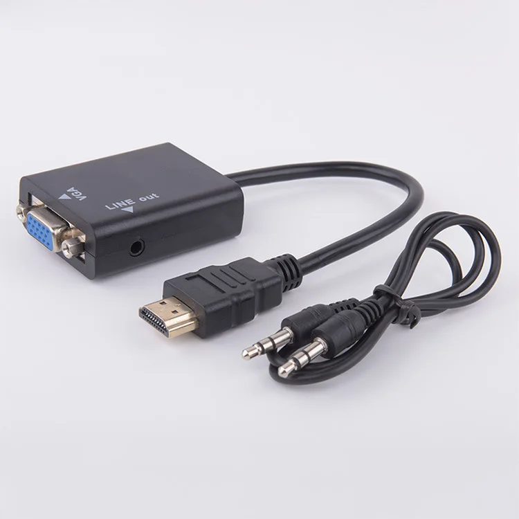 HDMI в VGA адаптер конвертер кабель с аудио Поддержка HD 1080P для ПК ноутбука 0321|Кабели