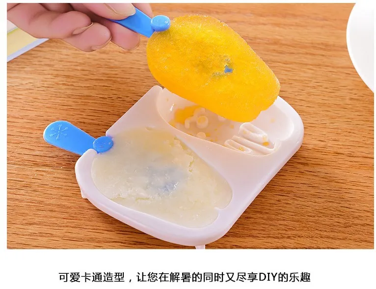 Креативный кролик Снеговик мороженицы милый Popsicle Кассетный ящик для льда DIY Форма случайного цвета корабль кухонные инструменты