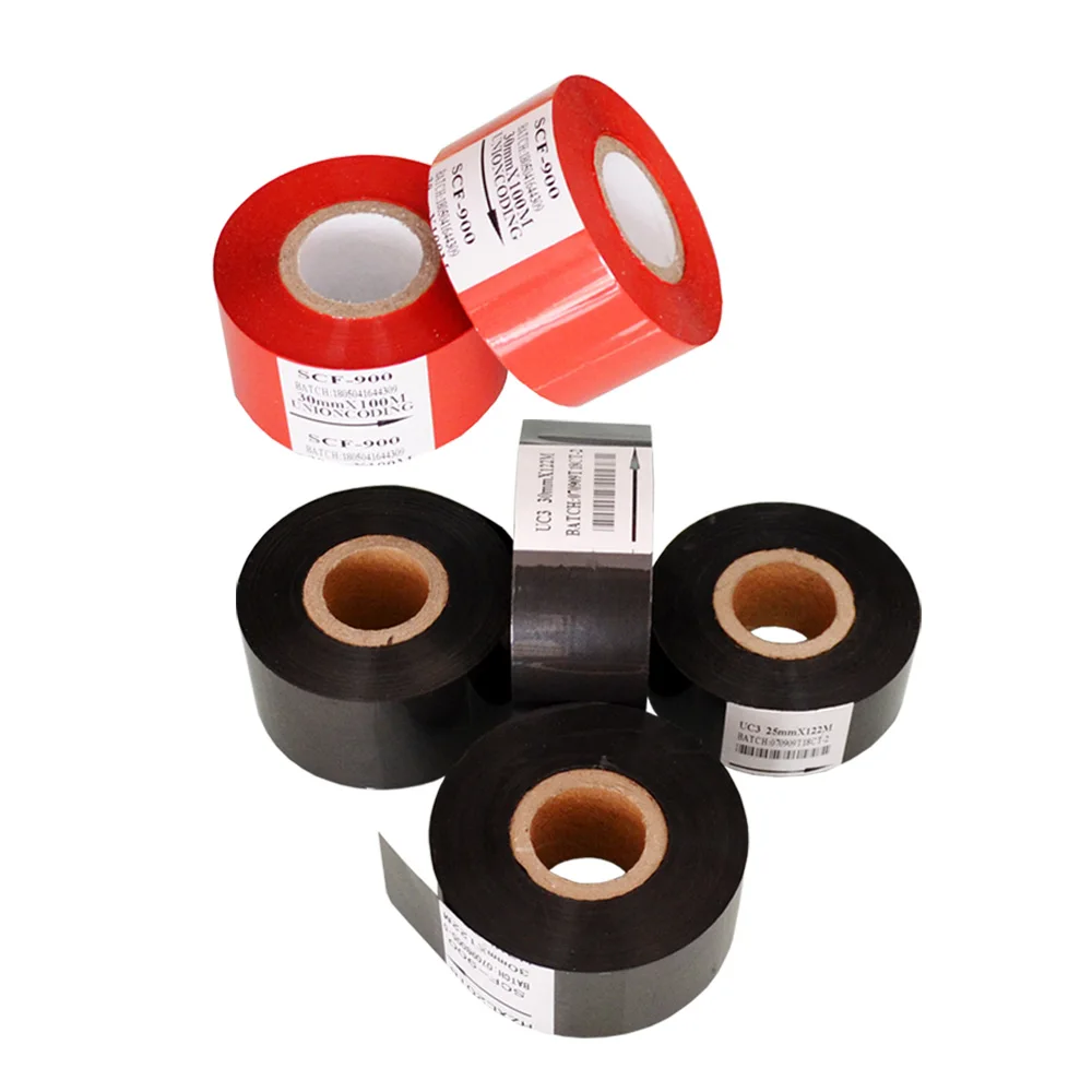 

Black Width 35mm length 120M ink ribbon roll for packing plastic bags