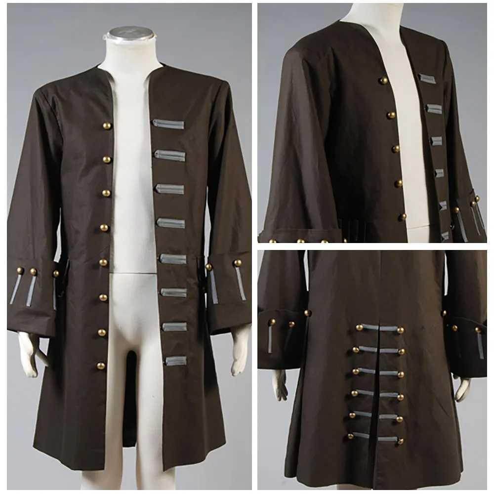 Джек костюм Джека Воробья капитана Куртка только Косплэй взрослый Для мужчин