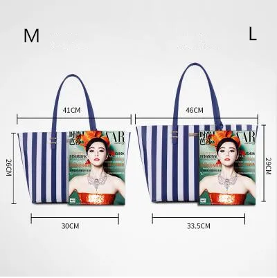 Девушка Повседневное Лето ПВХ наплечная сумка-шоппер в полоску пляжные Сумки