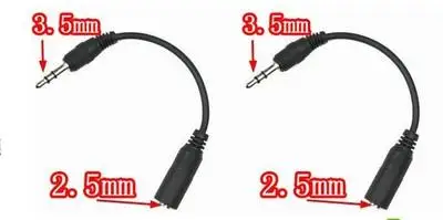 Адаптер для наушников с наружной резьбой 3 5 мм на внутреннюю резьбу 2 мм|3.5mm male|female