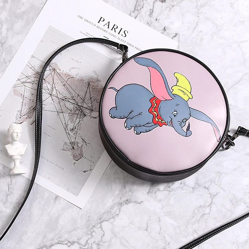 Female retro small round trend cute custom design shoulder bag Messenger picture photo free print customized handbag | Багаж и сумки