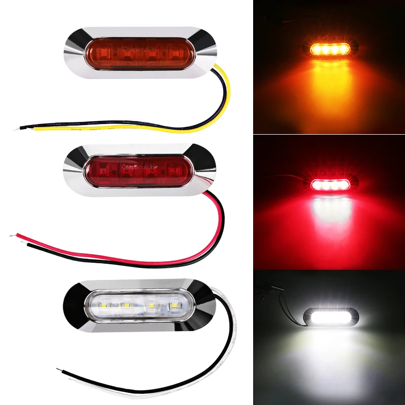 2 шт. 4 светодиода для габарисветильник 12 в 24 в|12v car led lamp|car light |