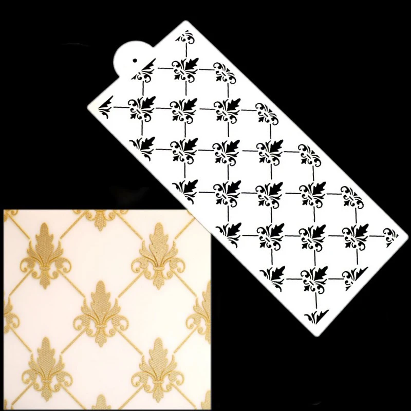 1 шт. полый цветочный спрей форма для торта винтажный узор поверхность трафарет