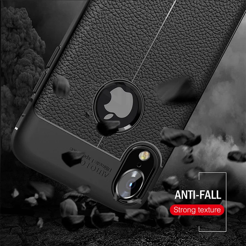 Противоударный матовый чехол для iPhone 6, 7, 8 Plus, 6s, 5, SE, 5S чехол из углеродного волокна, кожаный чехол для iPhone X, XR, XS, Max, iPhone 10, Роскошный чехол