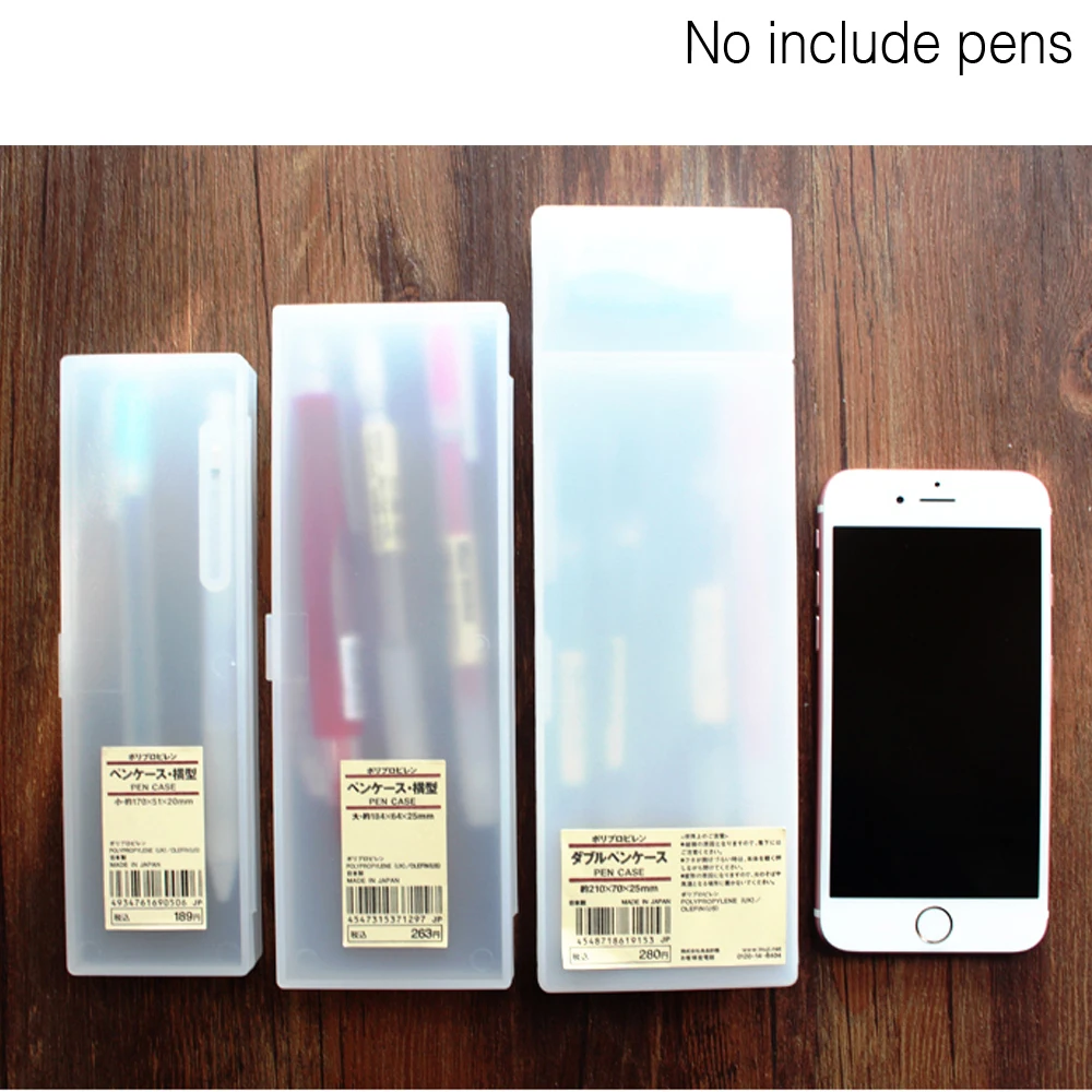 3 размера MUJI матовый полупрозрачный чехол для карандаша нетоксичный Жесткий