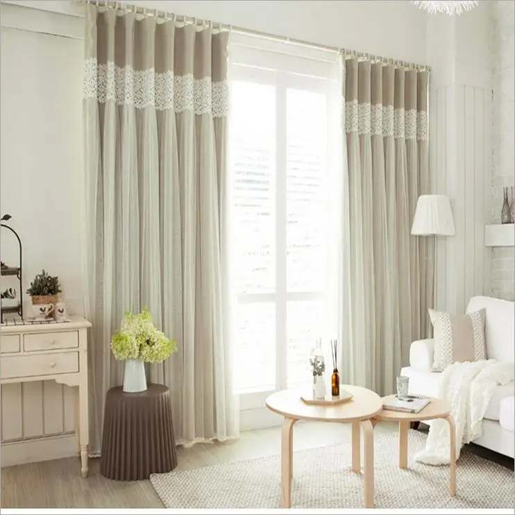 

Hot Sale Double Curtain Lace Curtain European High-grade Blackout Window tulle Curtain for Living Room Marriage Accept Custom