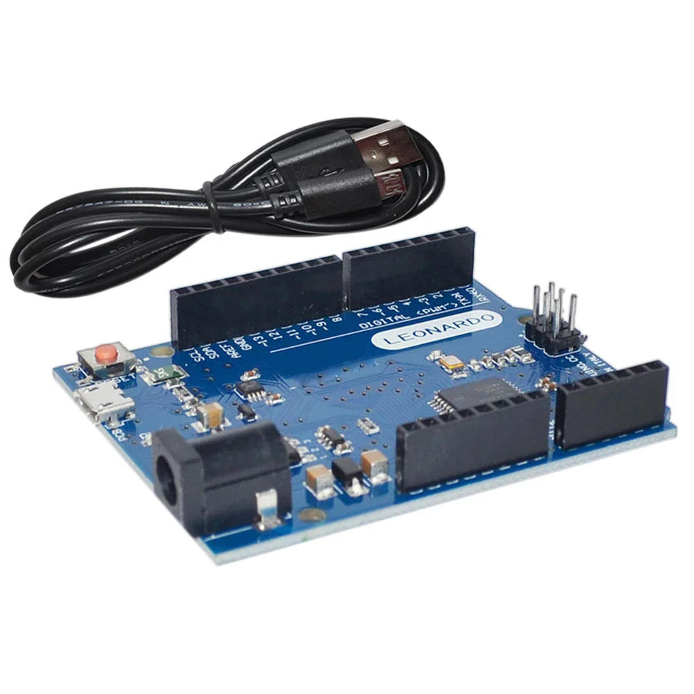 Микроконтроллер Leonardo R3 Atmega32u4 макетная плата с usb кабелем совместимый arduino DIY