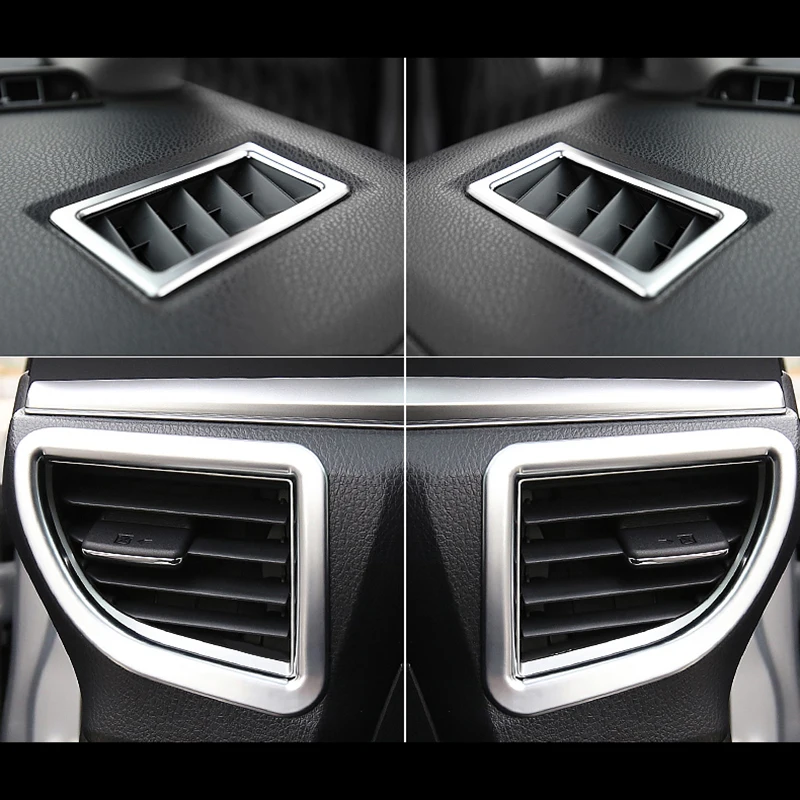 

For Toyota Corolla Altis 2014 2015 2016 Car style garnish cover frame lamp trim ABS Plastic front Air condition Outlet Vent 4pcs