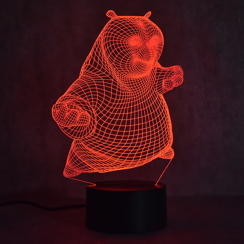 Креативный 3D USB светодиодный визуальный ночник настольная лампа детский