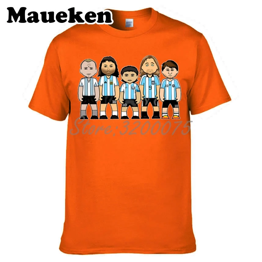 Мужская самая большая из легенд Аргентины Габриэль батиштута Lionel Messi Diego Maradona Mario Kempes Футболка мужская футболка W0523029 - Цвет: 13