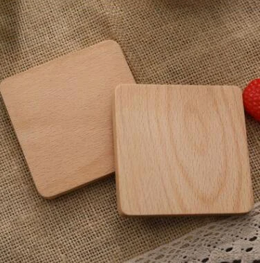 1pcs 1 шт., прочные подставки из ореха или бука, подставки под тарелки, декоративные квадратные круглые Жаростойкие подставки для напитков, чайная подставка для кофейной чашки - Цвет: 1pcs