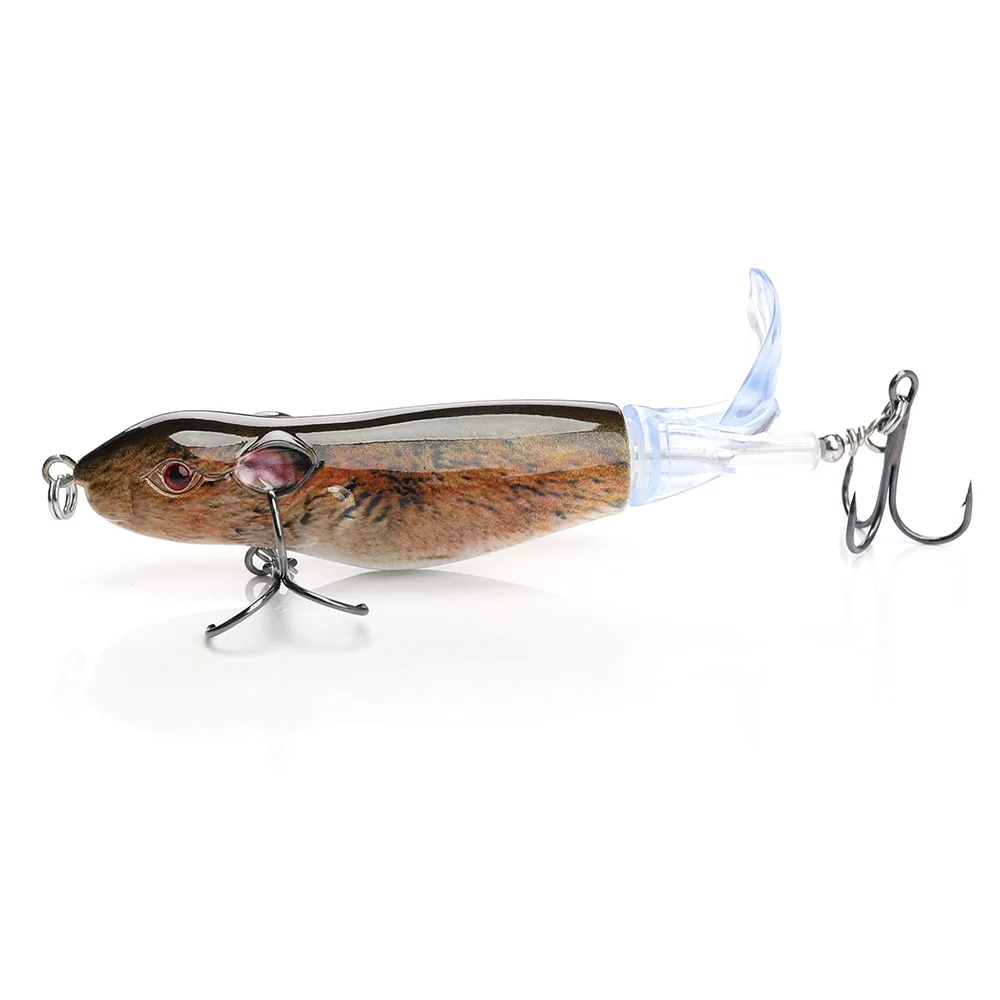 Color C VTAVTA Whopper Plopper приманки для ловли крыс гольян 9 см 13 г плавающие воблеры для рыболовные снасти для ловли щуки приманка мышь с Вращающийся хвост - Цвет: Color C