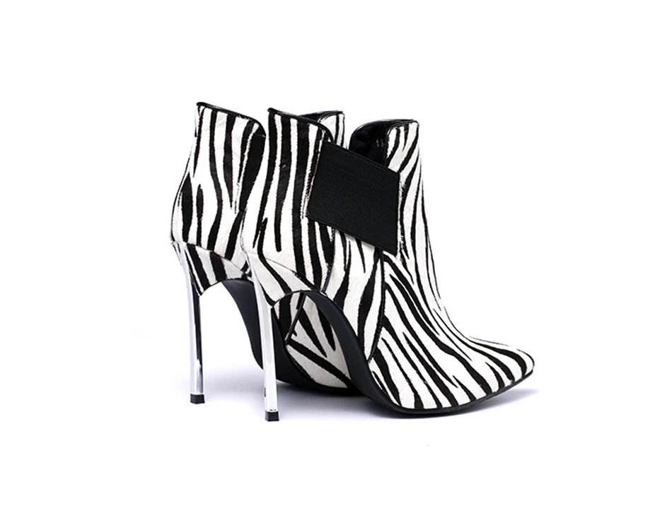 Сексуальные женские ботильоны Gullick с острым носком на тонком металлическом