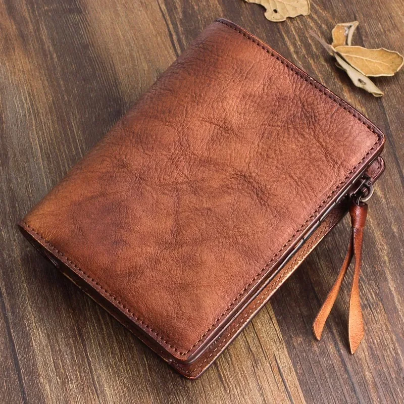 Винтажный дизайнерский кошелек унисекс из натуральной кожи мужской и женский