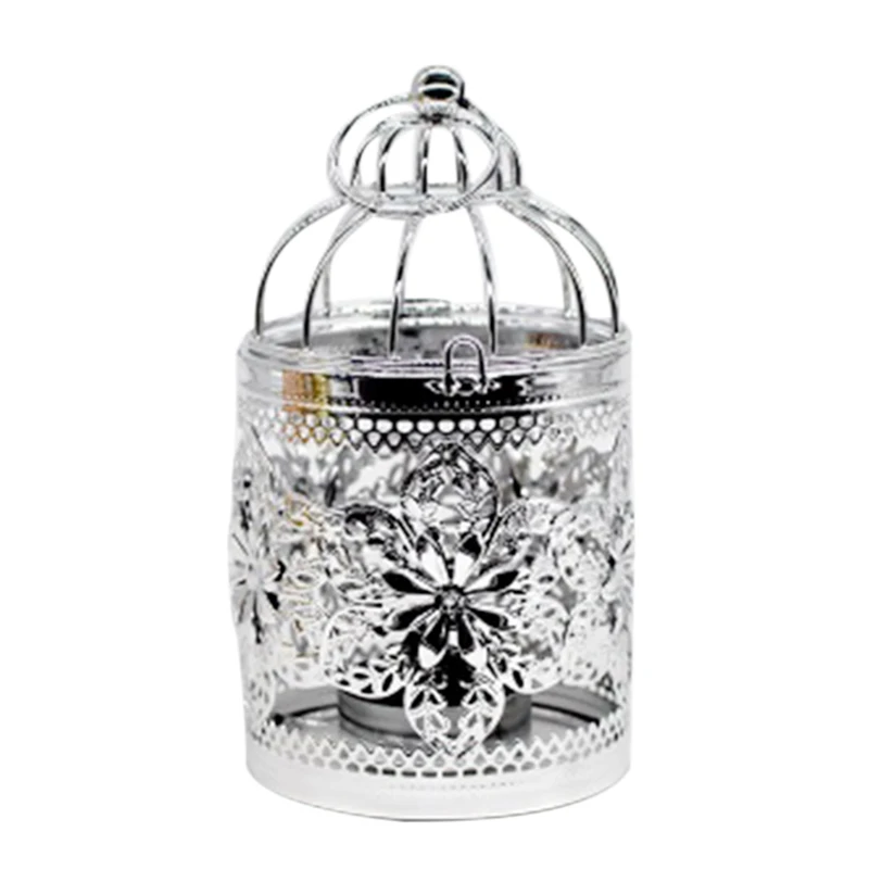 Винтажная полая свеча держатель Европейский позолоченный подвесной фонарь