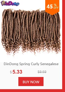 DinDong косы с крючком, косички с синтетическими волосами, 12, 18, 22 дюйма, блонд, коричневый, бордовый цвет волос для черных женщин