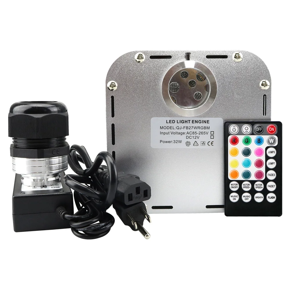 32W Twinkle 4 level-speed LED Fiber Optic light engine Driver with Music Sound Controller for Starry Sky Effect Power Source