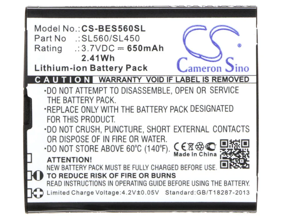 Аккумулятор Cameron Sino 650mAh SL560/SL450 для Bea-fon SL450 SL560 | Мобильные телефоны и аксессуары