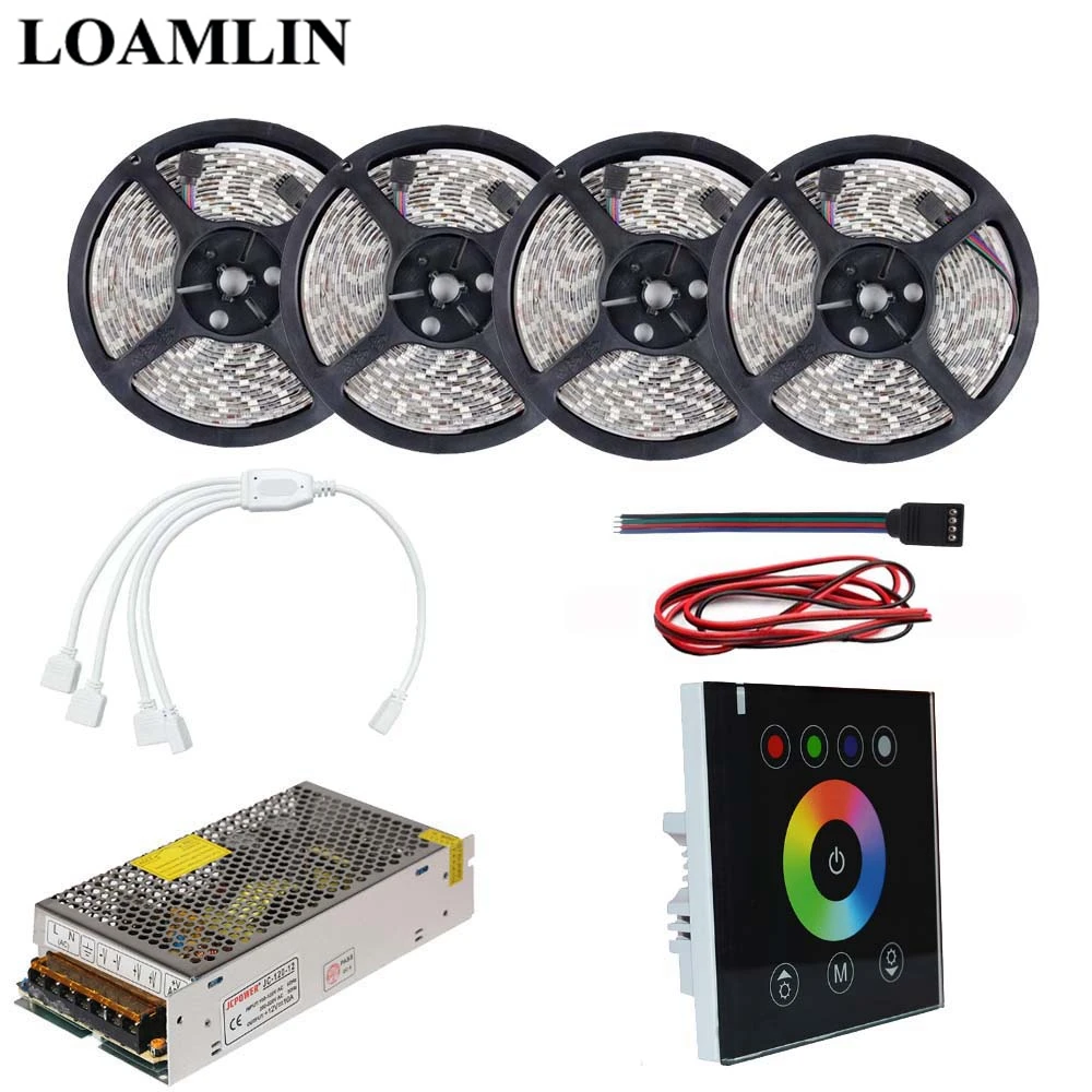 2835/3528SMD RGB Светодиодная гибкая полоса света с черной сенсорной панелью