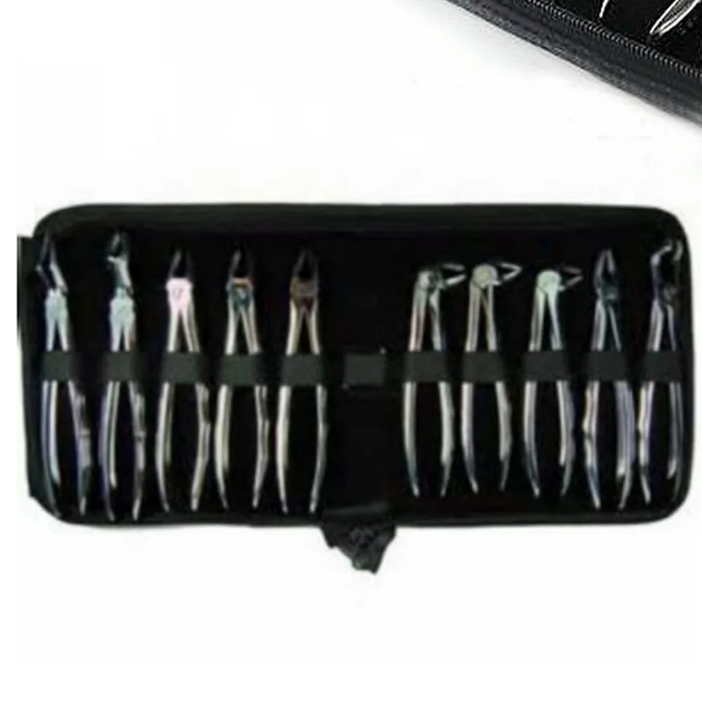 10 шт./партия взрослые Щипцы Для Извлечения зубов плоскогубцы с инструментом