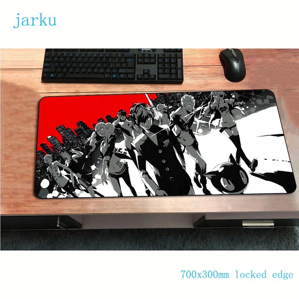 

persona 5 mouse pad 700x300x2mm gaming mousepad anime Mass pattern office notbook desk mat cute padmouse games pc gamer mats